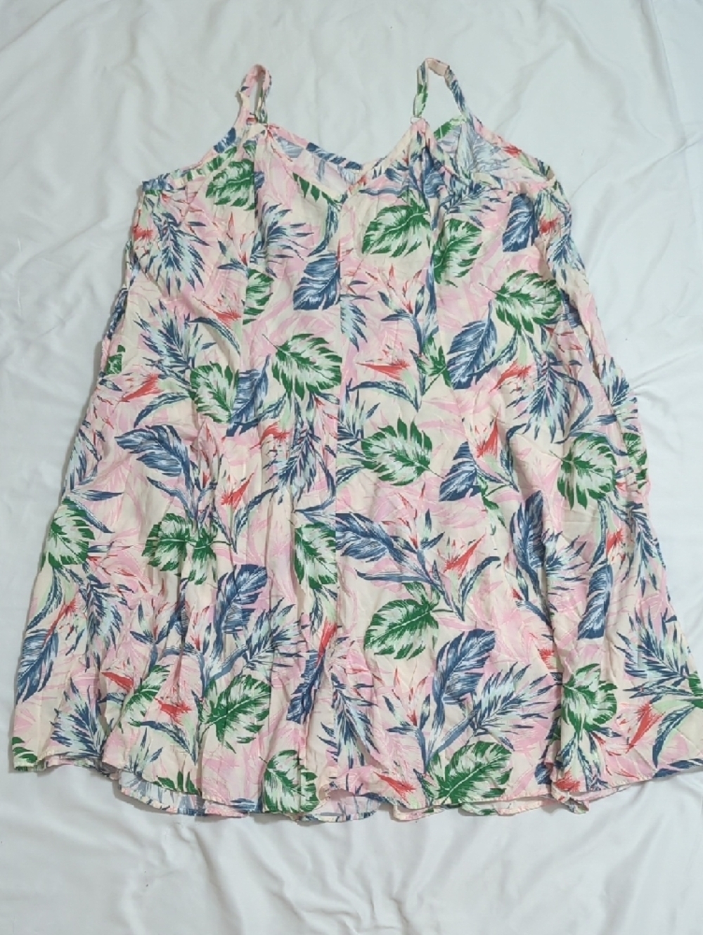 Torrid Sleeveless Trapeze Midi Dress, Color Tropical Leaves Size 4X - Picture 4 of 14